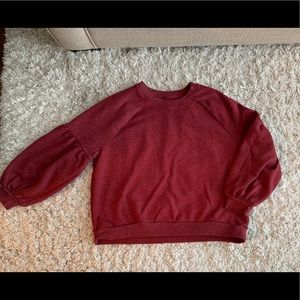 Sweatshirt with puff sleeves